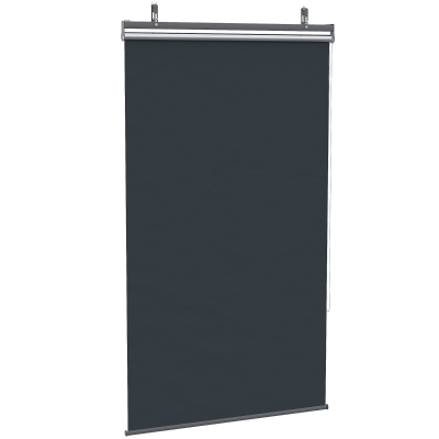 Outsunny Senkrechtmarkise, höhenvestellbar, Kettenzug, inkl. Haken, 124 cm x 222 cm, Dunkelgrau