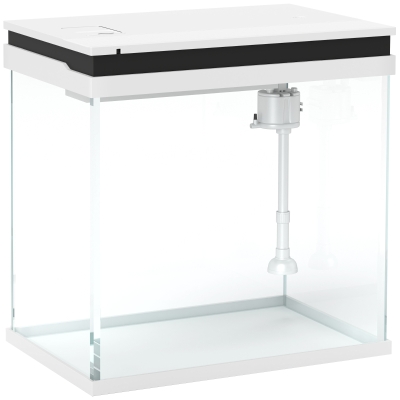 PawHut Acquario per Pesci 26L con Luci e Filtraggio 38x26x38cm