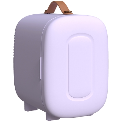 HOMCOM Frigorífico Pequeno de Cosméticos 4L 9V/240V para Arrefecer e Aquecer Mini Frigorífico para Beleza 20,3x26,3x28 cm Roxo