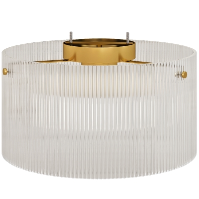 HOMCOM Deckenlampe mit Acryllampenschirm, Metall, Halogen- und LED-kompatibel