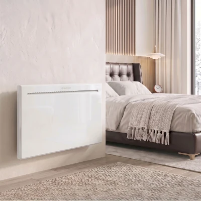 HOMCOM Slimme paneelverwarming 1500W, vrijstaand/wandmontage, elektrische verwarming met 7-daagse timer, raamdetectie, vorstbeveiliging, wit