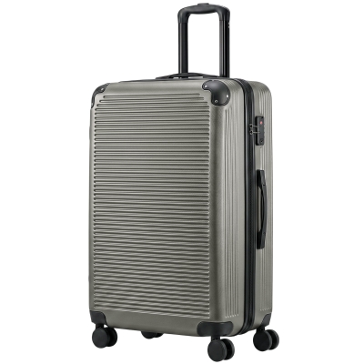 HOMCOM Walizka podróżna twarda powłoka, rozszerzalna walizka na kółkach Trolley 4 kółka z zamkiem TSA 77 cm ciemnoszara