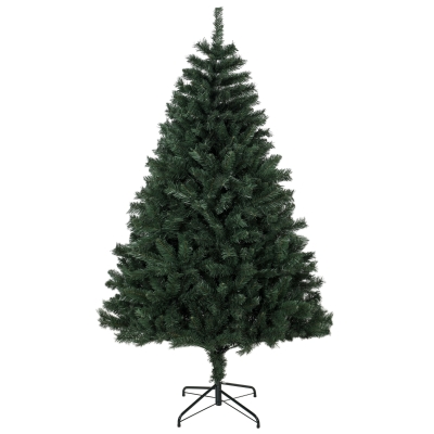 HOMCOM Künstlicher Weihnachtsbaum 180 cm mit 820 flammhemmenden Zweigen, klappbare Stahlbasis, Grün