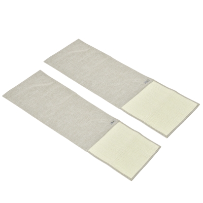 PawHut set van 2 kattenkrabmatten krasbescherming bank sisal krabtapijt voor kat fauteuil bank kattenkrabmat beige + grijs 130 x 45 x 0,3 cm
