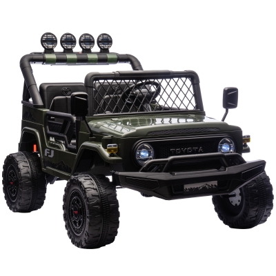 AIYAPLAY Toyota FJ 24V elektrische kinderauto met afstandsbediening, 200W motor, lithium-accu, 2-zits, 3-8 jaar