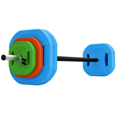 SPORTNOW Adjustable Barbell Set 30kg Non-slip Handle Multicolour