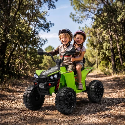 AIYAPLAY 2-Seater Electric Quad Bike Ride On Car 24V Green