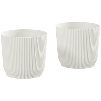 Outdoor Planters Ф22 x 20Hcm White