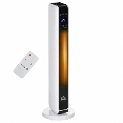 HOMCOM Indoor Tower Heater 1100W/2200W with Remote
