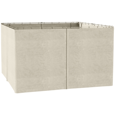 Outsunny Seitenwand 4er Set für 3x4m Pavillon Seitenteile mit Haken 352 x 205 cm Wasserdicht stabil winterfest Seitenteil Seitenwände für Partyzelt Gartenpavillon Beige