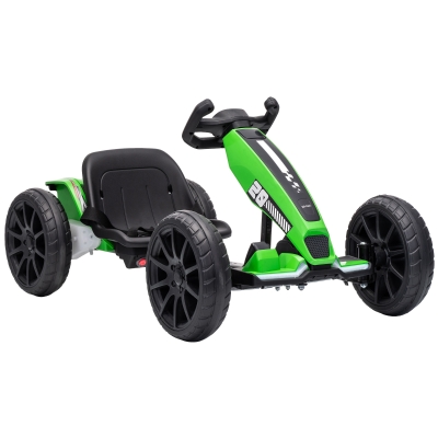 AIYAPLAY Elektrische skelter voor kinderen 12V met 2 motoren, 4-voudig verstelbare zitting, soft-start, EVA-wielen en led-koplampen