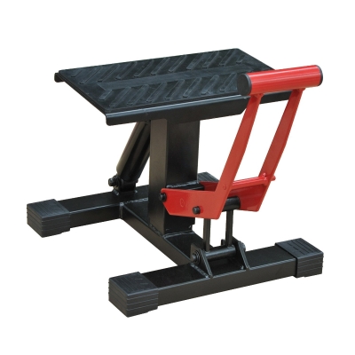 HOMCOM Caballete Elevador Universal Altura Ajustable 245-355 mm para Moto tipo Soporte de Motocross para Aparcar o Reparar Amortiguamiento Acero