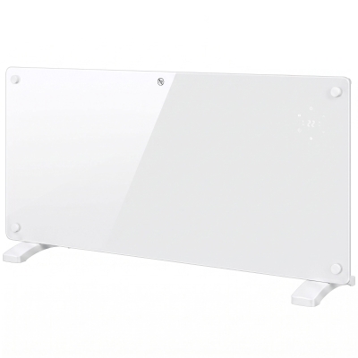HOMCOM Aquecedor Elétrico 2000 W Termoconvector Elétrico de Parede e Chão, Compatível com Alexa e Google Home, Branco