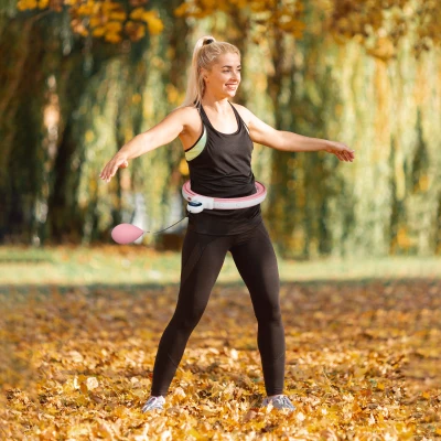 SPORTNOW Smart Hula Hoop with 16 Knots & Digital Counter