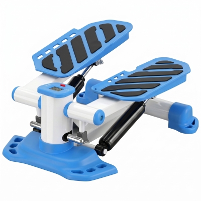 HOMCOM Portable Mini Stepper with LCD for Home Gym Blue