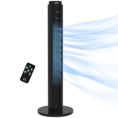 HOMCOM Ventilateur Colonne 70° Oscillant Noir
