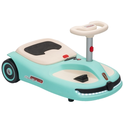 AIYAPLAY 12V Electric Wiggle Car 2 Speeds Pedal Light Blue