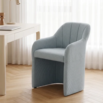 HOMCOM Sillón de salón moderno cómodo Sillón de lectura Cojín grueso Gris