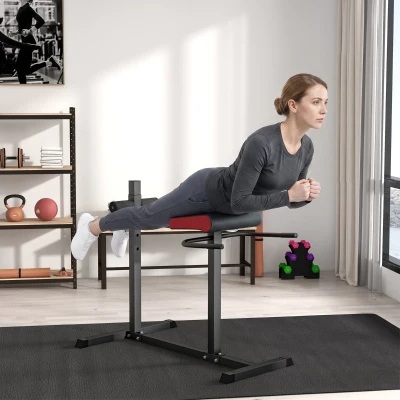 SPORTNOW Roman Chair Hyperextension Bench Adjustable Leg Roller