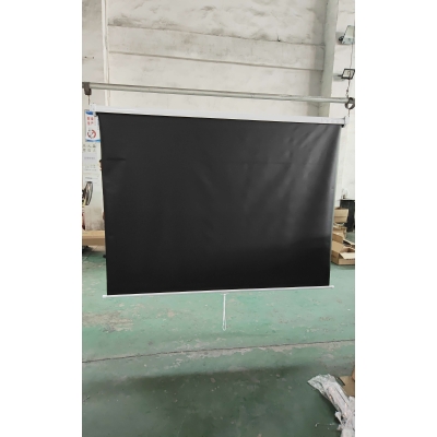 HOMCOM Projektionsleinwand 213,36 cm Seitenverhältnis 16:9, Wand- und Deckenbefestigung für Zuhause und Büro, Weiß