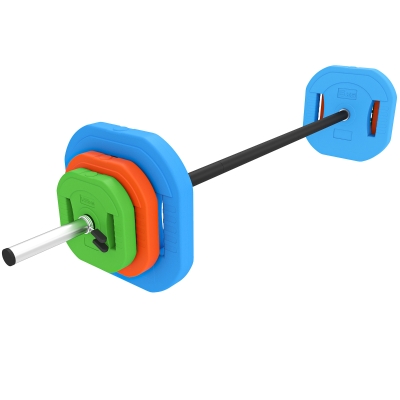 SPORTNOW Adjustable Barbell Set 20kg Non-slip Handle Multicolour