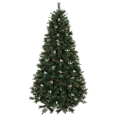 HOMCOM Künstlicher Weihnachtsbaum 220 cm mit 1116 Zweigen klappbarer Metallständer Scharnier-System realistisch und buschig Grün