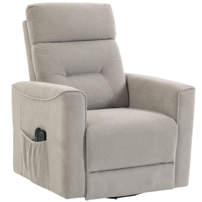 HOMCOM Fauteuil Releveur Massage Chauffant Inclinable Gris