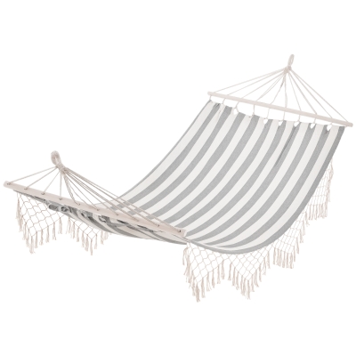 Outsunny Hamac Portable Hippie Chic 2x1m Coton Polyester