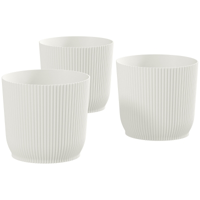 Outdoor Planters Ф22 x 20Hcm White