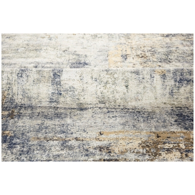HOMCOM Wohnzimmerteppich, Polyester, modernes künstlerisches Muster, waschbar, Grau