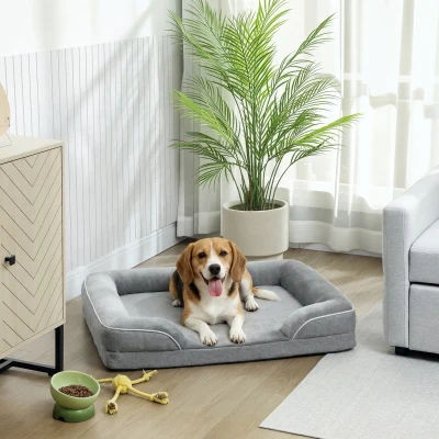 PawHut Dog Sofa Bed Washable Removable Cover Grey
