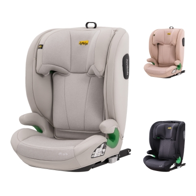 Highback Booster Seat with ISOFIX and I-Size R129, 44L x 46W x 80H cm, Beige