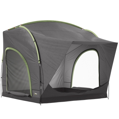 Outsunny Car Tent Waterproof Tailgate Mesh Windows 2.35m Grey
