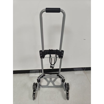 HOMCOM Carrito Portapaquetes Plegable para Escaleras 6 Ruedas, Capacidad 75kg, Estructura de Acero y Aleación de Aluminio, Plateado