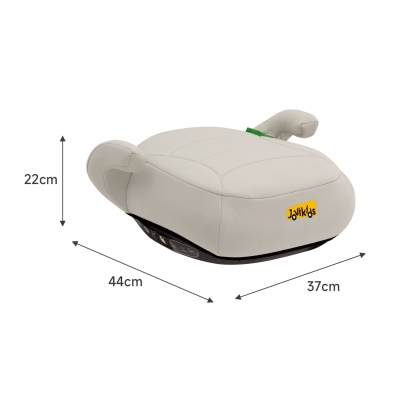 Safe i-Size R129 Car Booster Seat with Lightweight Frame, 37L x 44W x 22H cm, Beige