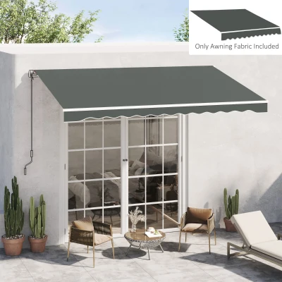 Outsunny Telo di Ricambio per Tenda a Bracci da 4x2.5 m Grigio