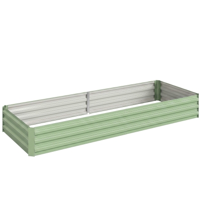 Outsunny Metal Raised Garden Bed Planter Box Light Green