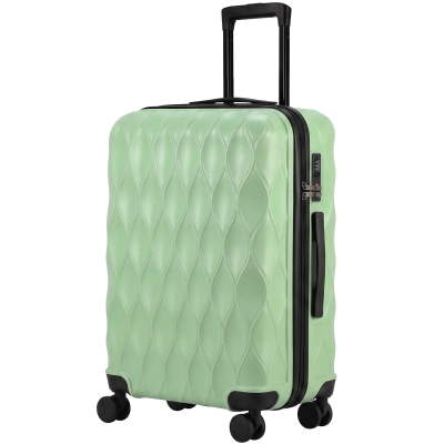 HOMCOM ABS Luggage Set 2-Piece TSA Lock USB Spinner 12/20in Green