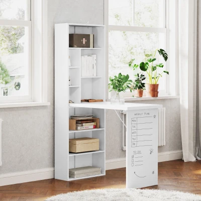 Folding Desk 98cmx51cmx153cm White
