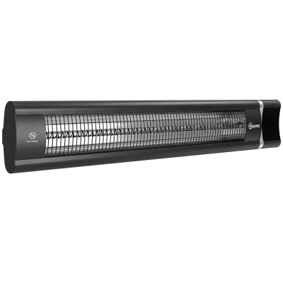 Outsunny Calefactor por Infrarrojos Terraza 3000 W IP65 9 Niveles Calor Temporizador 24 H Control Táctil/Remoto Pantalla LED