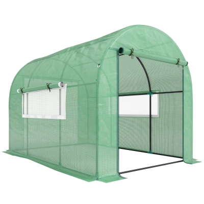 Polytunnel Greenhouse 300L x 200W x 200Hcm Green