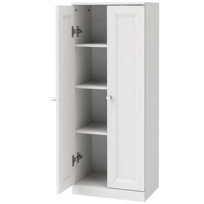 HOMCOM Slim Bathroom Cabinet 4-Tier Freestanding Storage White