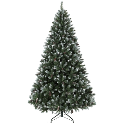 HOMCOM Albero di Natale Innevato 180 cm con 802 Rami e 59 Pigne