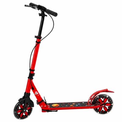 SPORTNOW Klapproller für Erwachsene aus Aluminium mit verstellbarem Lenker Leuchträder Vorderdämpfung Doppelbremse