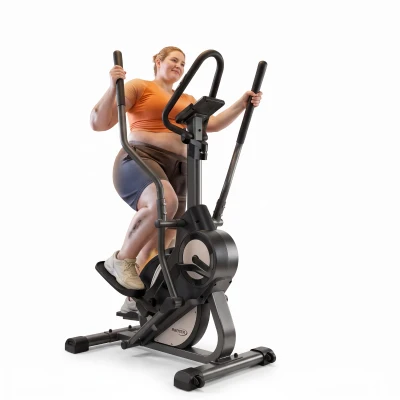 Vélo elliptique 3‑en‑1, Noir