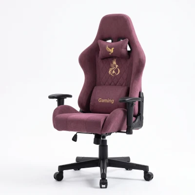 Chaise gaming avec repose-pieds, rouge