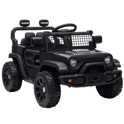 AIYAPLAY Voiture Électrique Enfant 12V 2 Moteurs Télécommande Noir