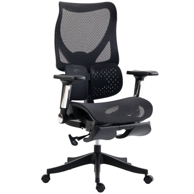 HOMCOM Ergonomic Office Chair Mesh Reclining High Back Black