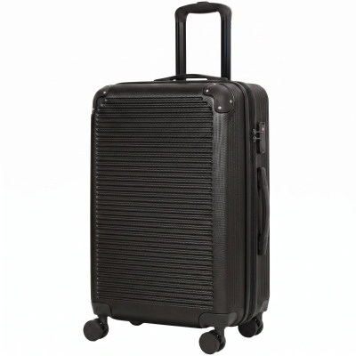Valiză Tare Medie 68L, 4 Roți, 66x43x27 cm, Negru