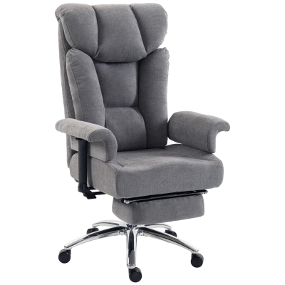 HOMCOM Heavy Duty Office Chair High Back Adjustable Armrests Dark Grey